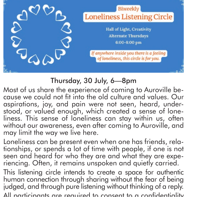 Loneliness Listening Circle
