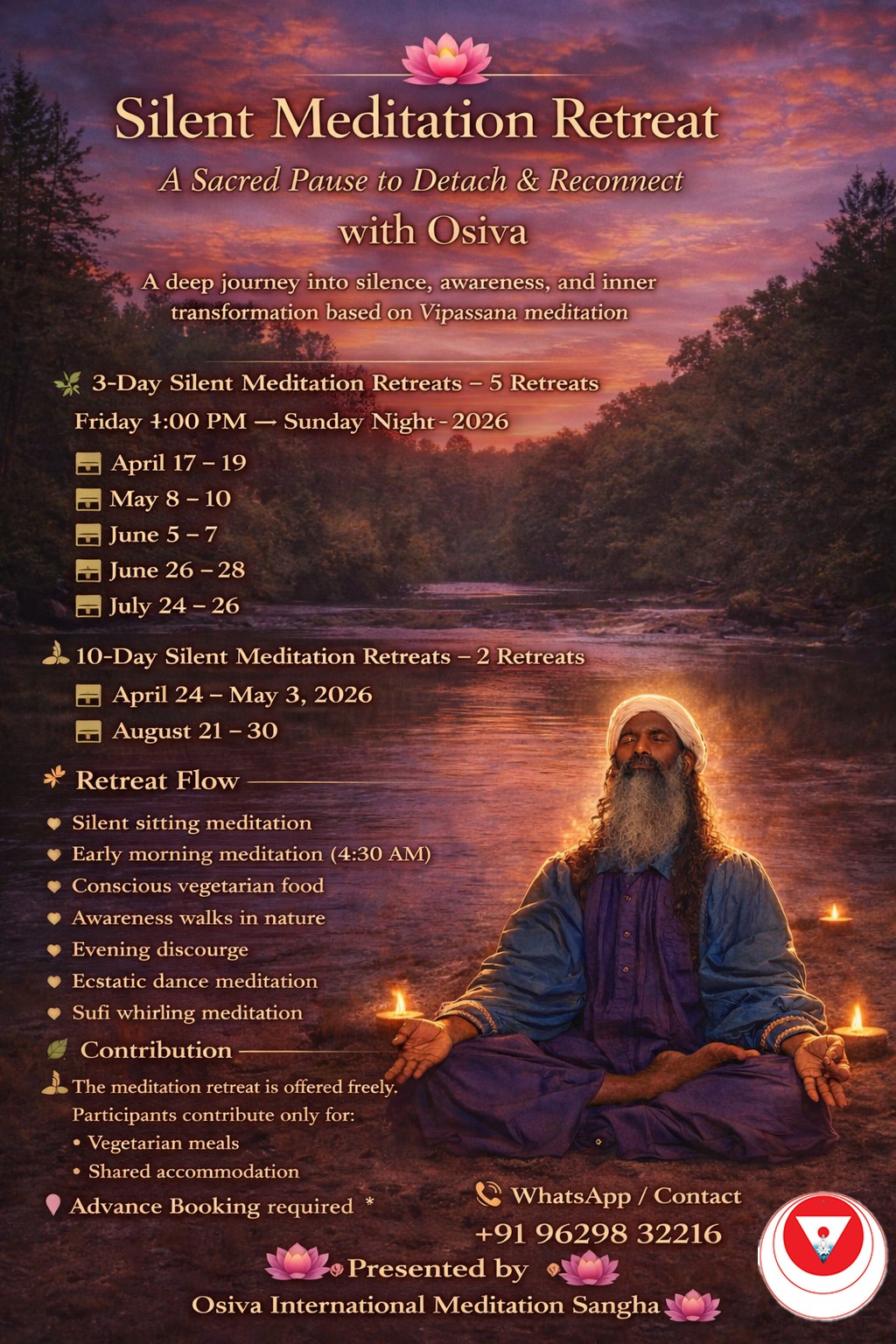 🌿 A Sacred Invitation to Silence 🪷 You are warmly invited to join our 3-Day and 10-Day Sile...