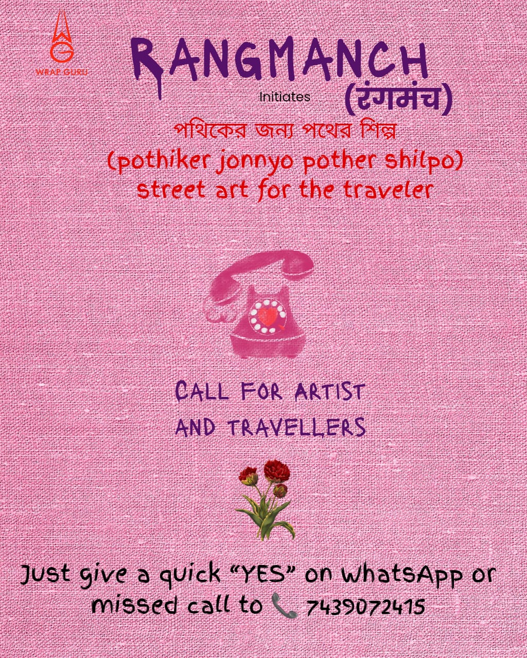 Namaskaram 🙏 A call for an artist. After successful 9 editions of Rangmanch, we are looking ...