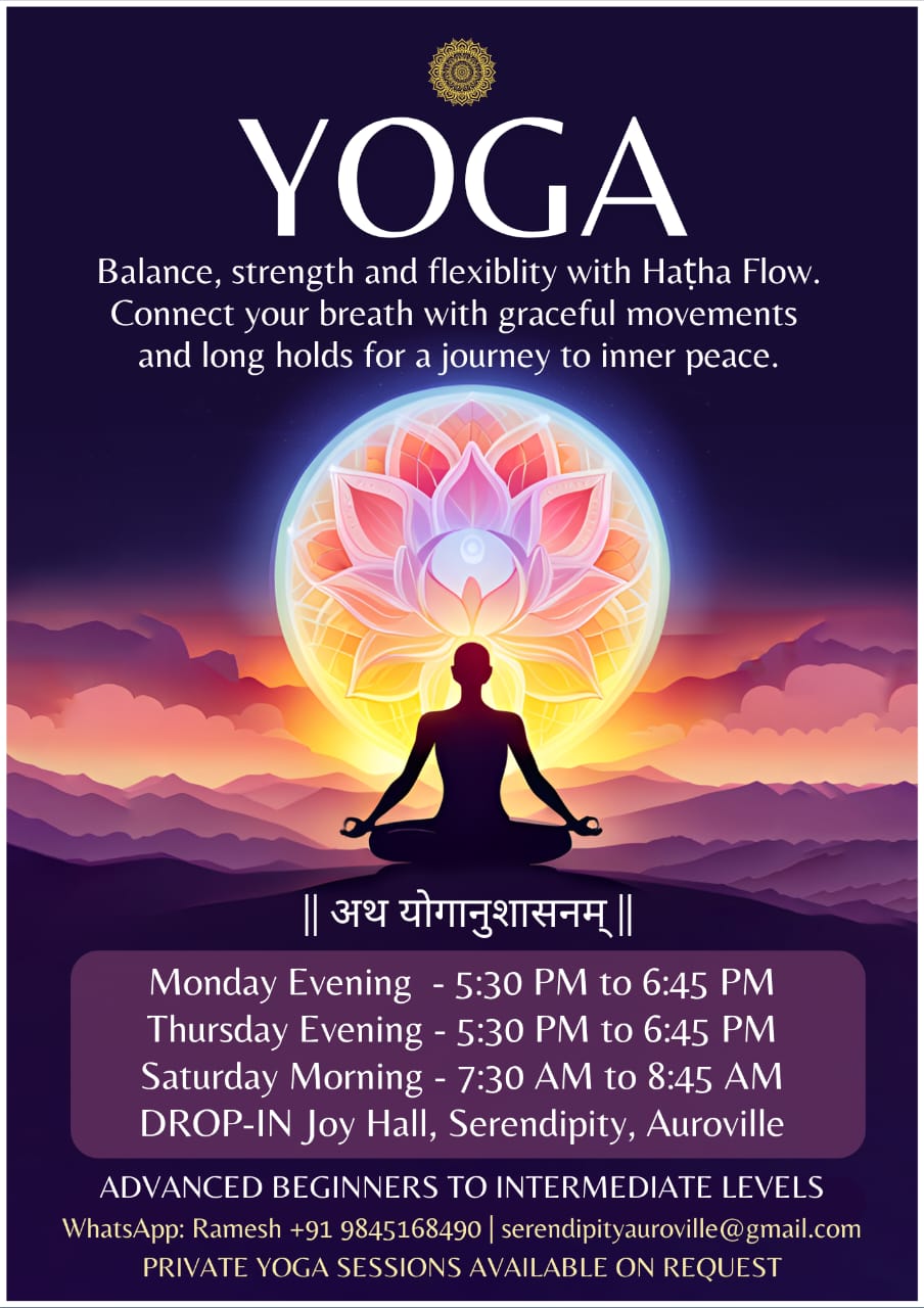 Yoga tomorrow morning at Joy Hall, Serendipity Community at 7:30 AM Ideal for 'advanced begin...