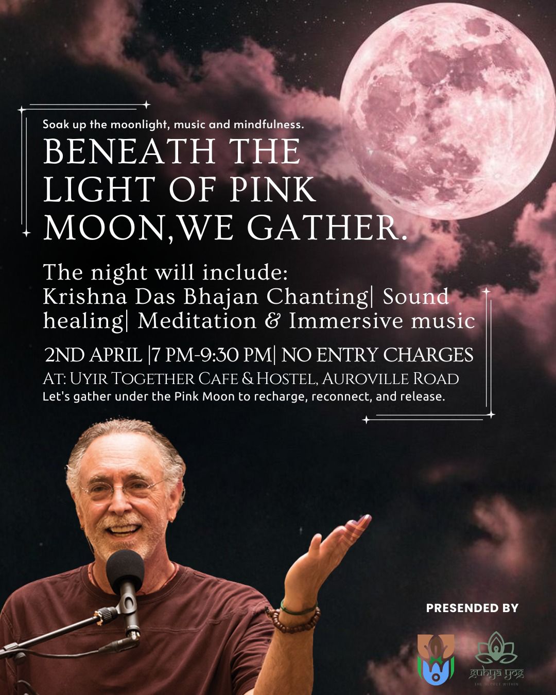 Hey everyone 🌸 We’re gathering under the Pink Moon for a beautiful evening of music, meditat...