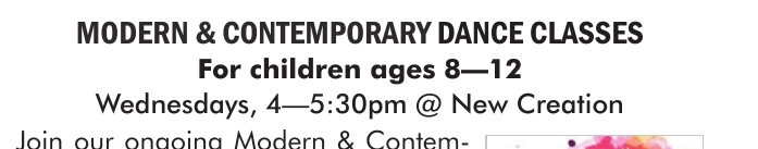 MODERN & CONTEMPORARY DANCE CLASSES